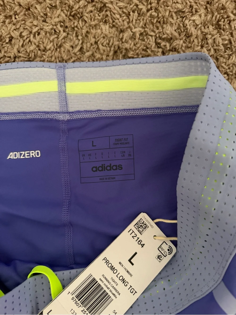 Adidas Pro Elite Promo Track & Field Tights ‘Cobalt Blue’ Men’s Size L (IT2164)